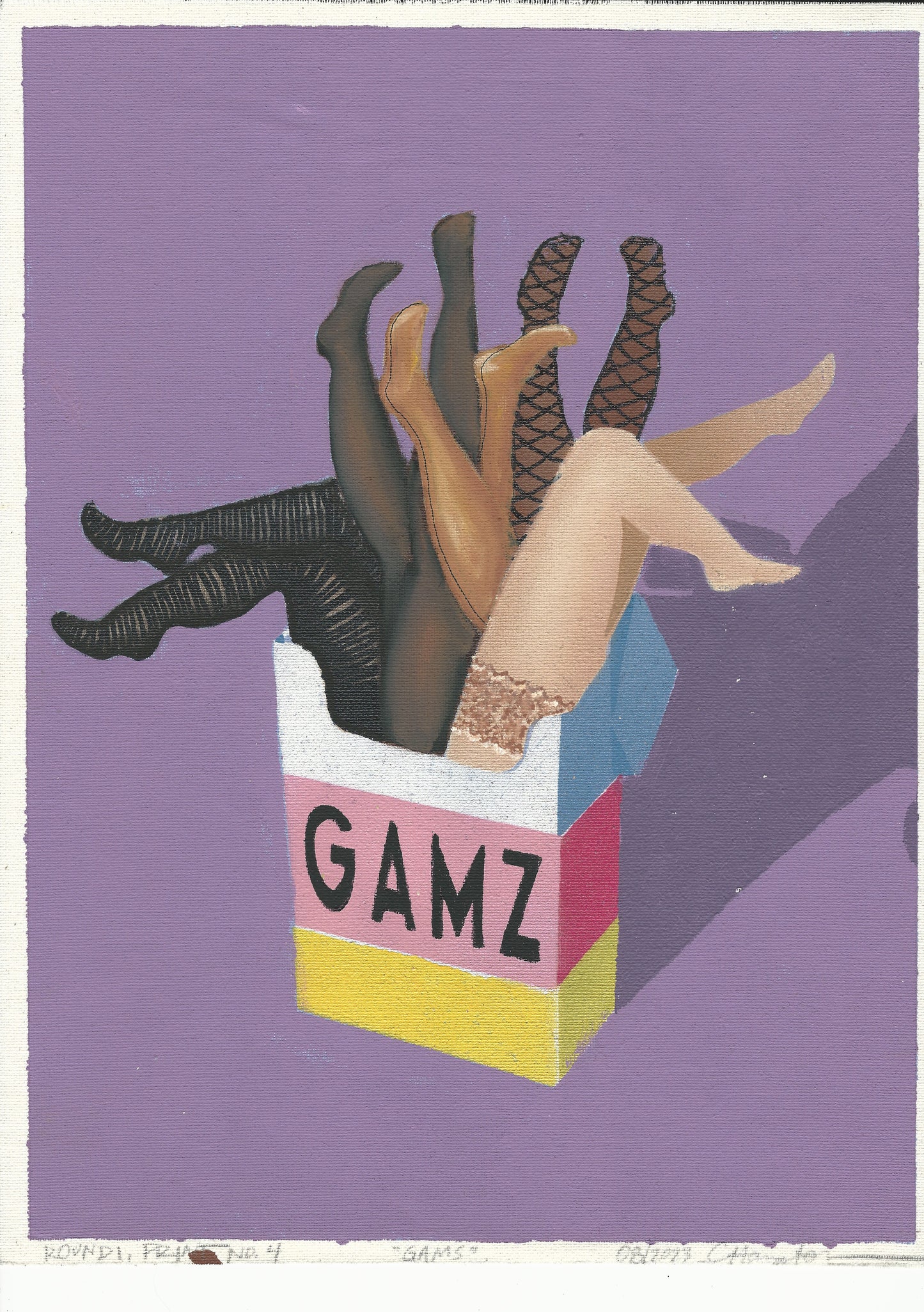 "Gams" Mixed Media Print, 12"x16"