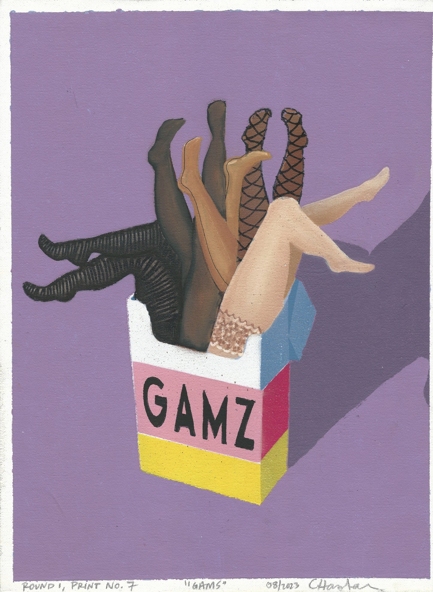 "Gams" Mixed Media Print, 12"x16"