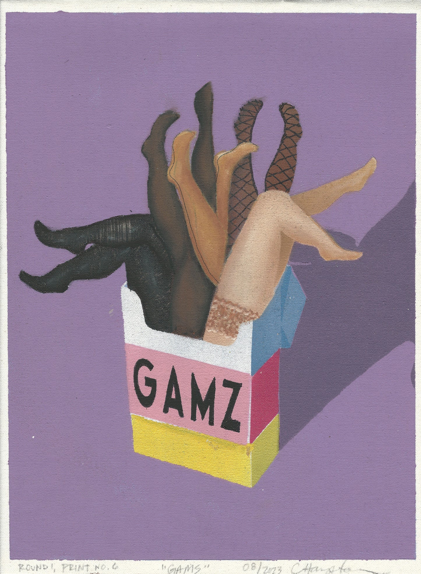 "Gams" Mixed Media Print, 12"x16"